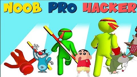 Noob vs Pro vs Hacker in kungfu runner|| oggy and jack voice