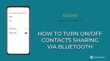 How to Turn On/Off Contacts sharing via Bluetooth - Xiaomi [Android 11 - MIUI 12]