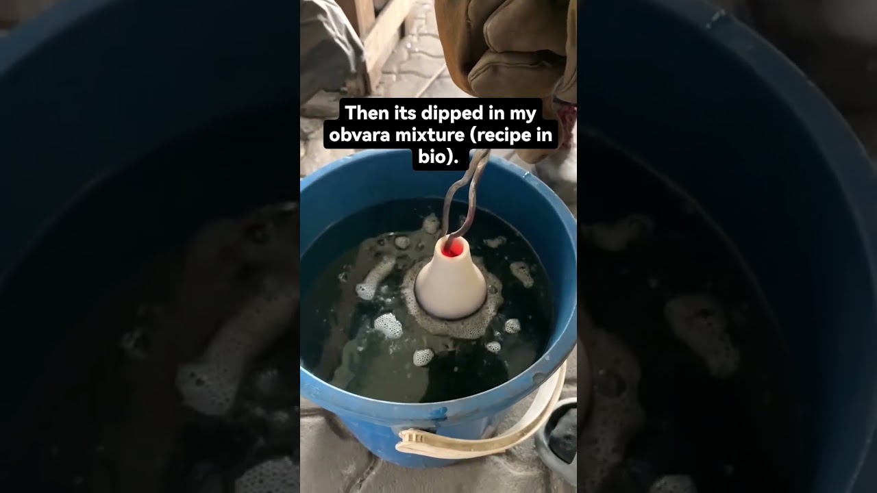 My Natsu vase in obvara. Finished piece at end.