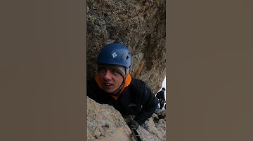 Crawling over a ledge on top a 2000’ cliff with no rope #climb #outdoorclimbing #mountain #nature