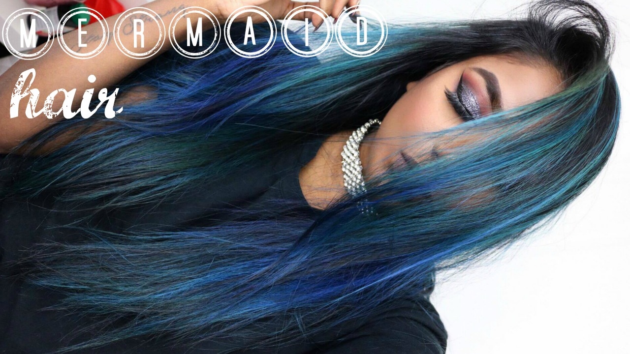 Blue Mermaid Hair Drawing - wide 10