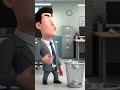 Office worker vs trash can round 1 #relatable #shorts
