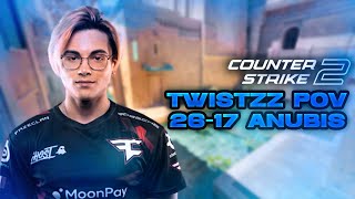 CS2 POV FaZe twistzz 26-17 (Anubis) | Counter-Strike 2 Faceit