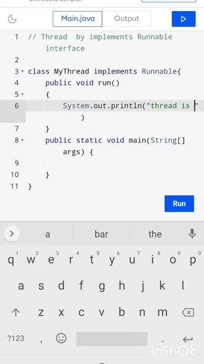 Thread by implements runnable interface in Java programming #codingguru ...