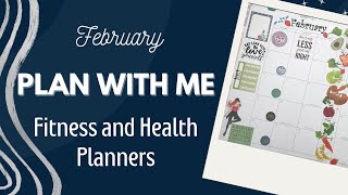 Fitness and Wellness February Monthly Spreads | PLAN WITH ME | Happy Planner Classic