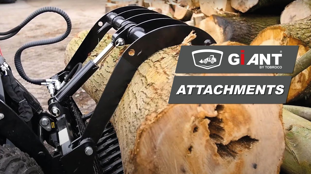 STONE FORK WITH REMOVABLE GRAPPLE // GIANT SKID STEERS AND WHEEL LOADERS