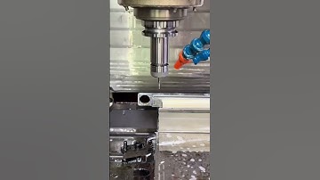 the process of drilling holes in iron using a machine#shortvideo