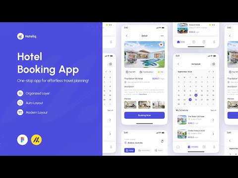 Design Booking App in Figma - UI Speed Design | Week - 27
