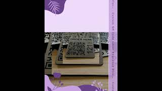 Custom QR Code Laser Engraved Discs, 150mm square, Table, Tags, Bar, Restaurant, Clubs