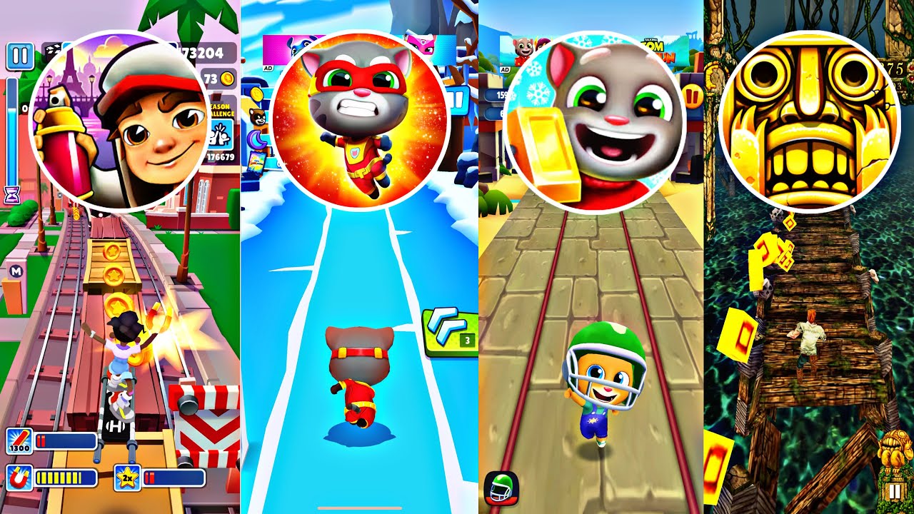 Subway Surfers 🆚 Talking Tom Hero Dash 🆚 Talking Tom Gold Run 🆚 Temple Run