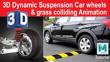 How to Create 3D Dynamic Car Suspension & Grass Collision Animation | Full Tutorial #3danimation