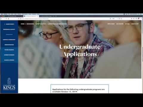 How to apply online at King's