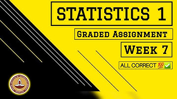 Iitm bs degree foundation level Statistics 1 week 7 Graded Assignment  #iitmadras #stats #foundation