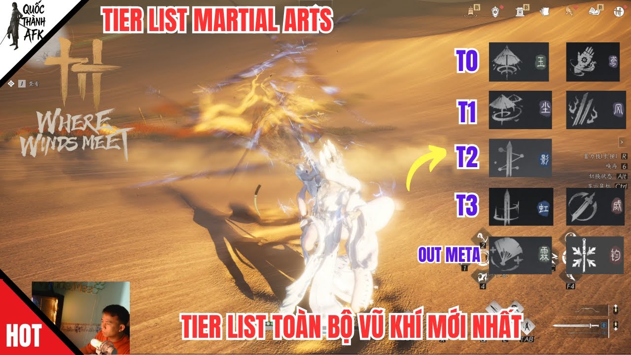 Where Winds Meet | Cập nhật Tier List Toàn bộ Vũ Khí mới nhất Sever