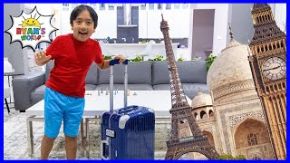 ryan wants to travel around the world and visits famous landmarks