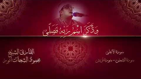 من أروع ما قرأ !!! سورة الأعلى + الشمس + قريش ❊ الشيخ محمود الشحات أنور HD