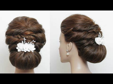 bridal-hairstyle.-low-bun-for-long-hair-tutorial.-wedding-updo