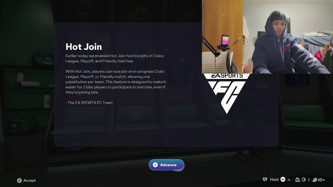 playing eafc26 with kelly, sam, isaiah, andre, josh, and shad?