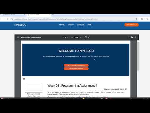 Programming in Java || WEEK-3 || ASSIGNMENT - 3 || SOLUTION || NPTEL || JULY 2024