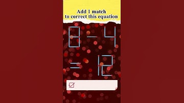 Мatchstick puzzle №76 Add 1 match to correct this equation