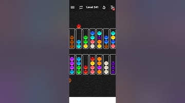 ball sort color water puzzle level: 341