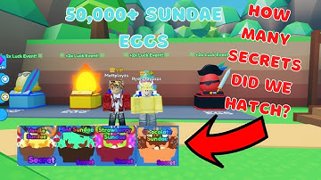 Hatching 50,000+ Sundae Eggs! How many Secrets Did We Hatch? Mining Simulator 2!