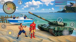 Iron Rope Hero Vice Town City Crime Simulator - Fun at Military Tank - Android Gameplay screenshot 2