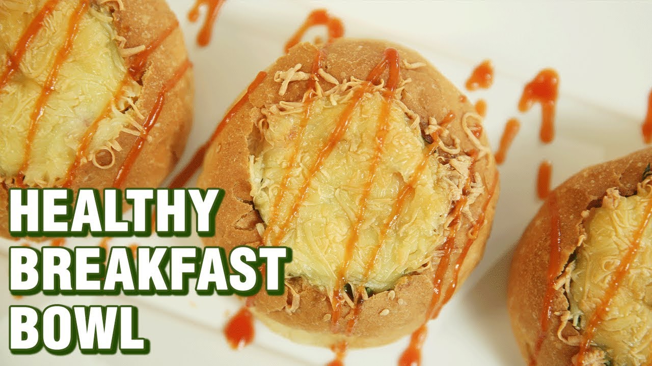 Healthy Breakfast Bowl Recipe - Vegetable Stuffed Cheesy Buns Recipe - Neha Naik | Get Curried