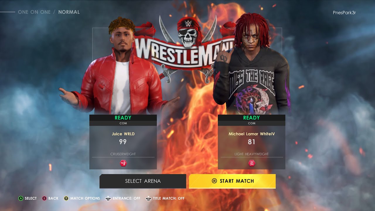 WWE rappers tournament Quarter Finals!Juice WRLD vs Trippie Redd Wwe ...