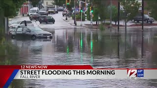 Heavy downpours flood Fall River roads