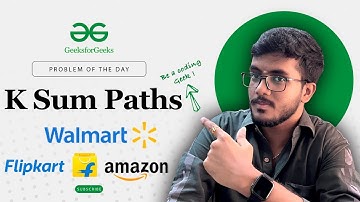 🌳 K Sum Paths | 🧑‍💻 C++, Java, Python | S.C ➡️ O(n) | Prefix Sum | Map | Binary Trees | POTD | GFG