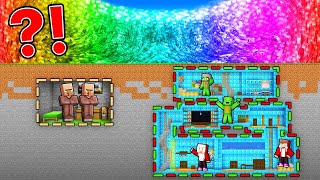 Download lagu Villagers TINY & JJ and Mikey GIANT Family Bunker vs OP TSUNAMI in Minecraft (Maizen)