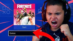 this made my 9 year old little brother rage and delete fortnite battle royale he got so mad duration 25 48 - fortnite wagers banned