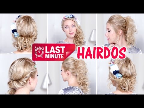 last-minute-hairstyles-for-back-to-school,-everyday,-party,-medium/long-hair-★-curls,-low-bun-updo