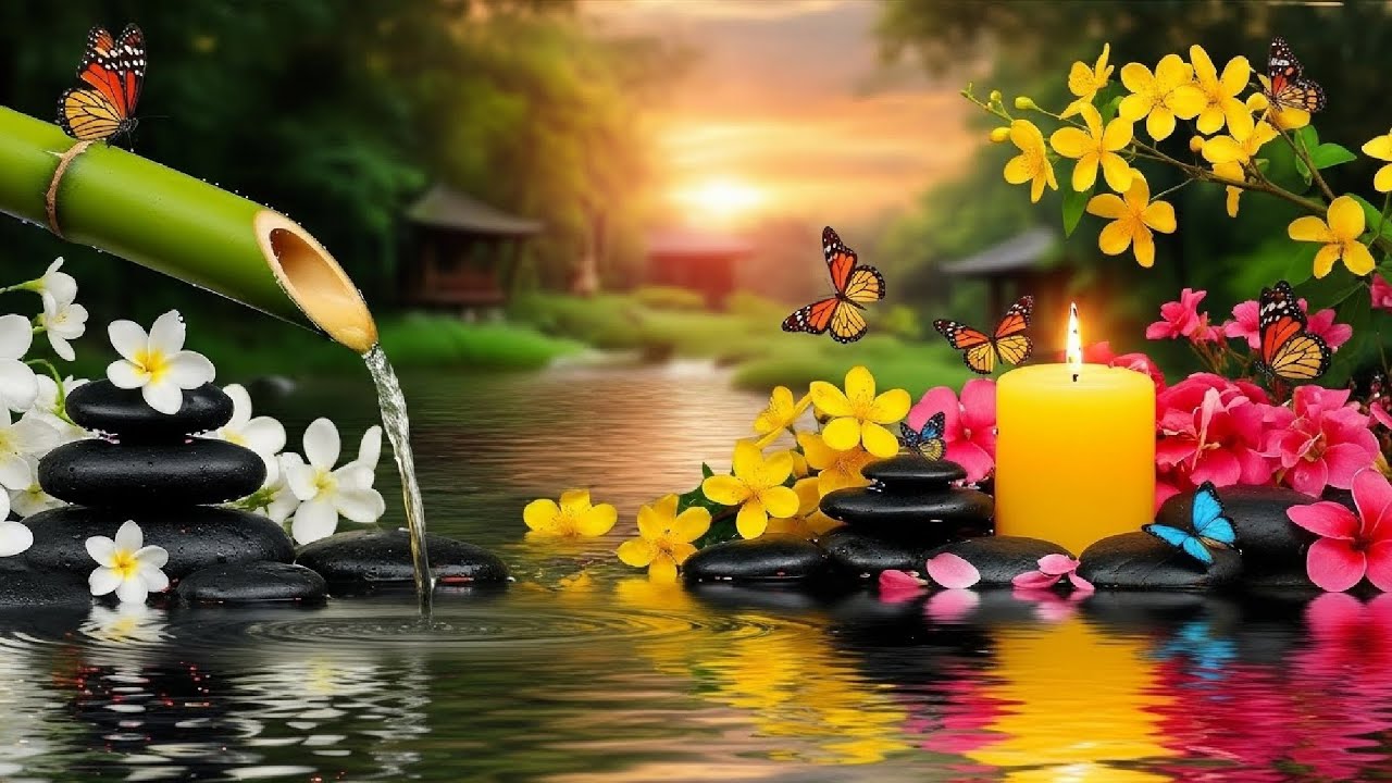 Peaceful Evening Garden  Relaxing Music