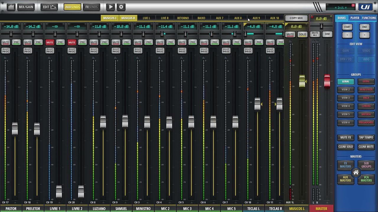 COMO  UTILIZAR SUB NA MESA DE SOM UI24R UTILIZANDO MATRIX