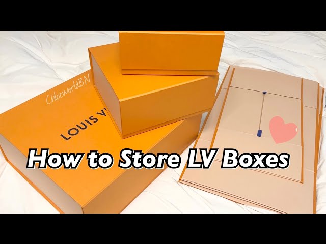 How to store Louis Vuitton Boxes, Save your space - YouTube
