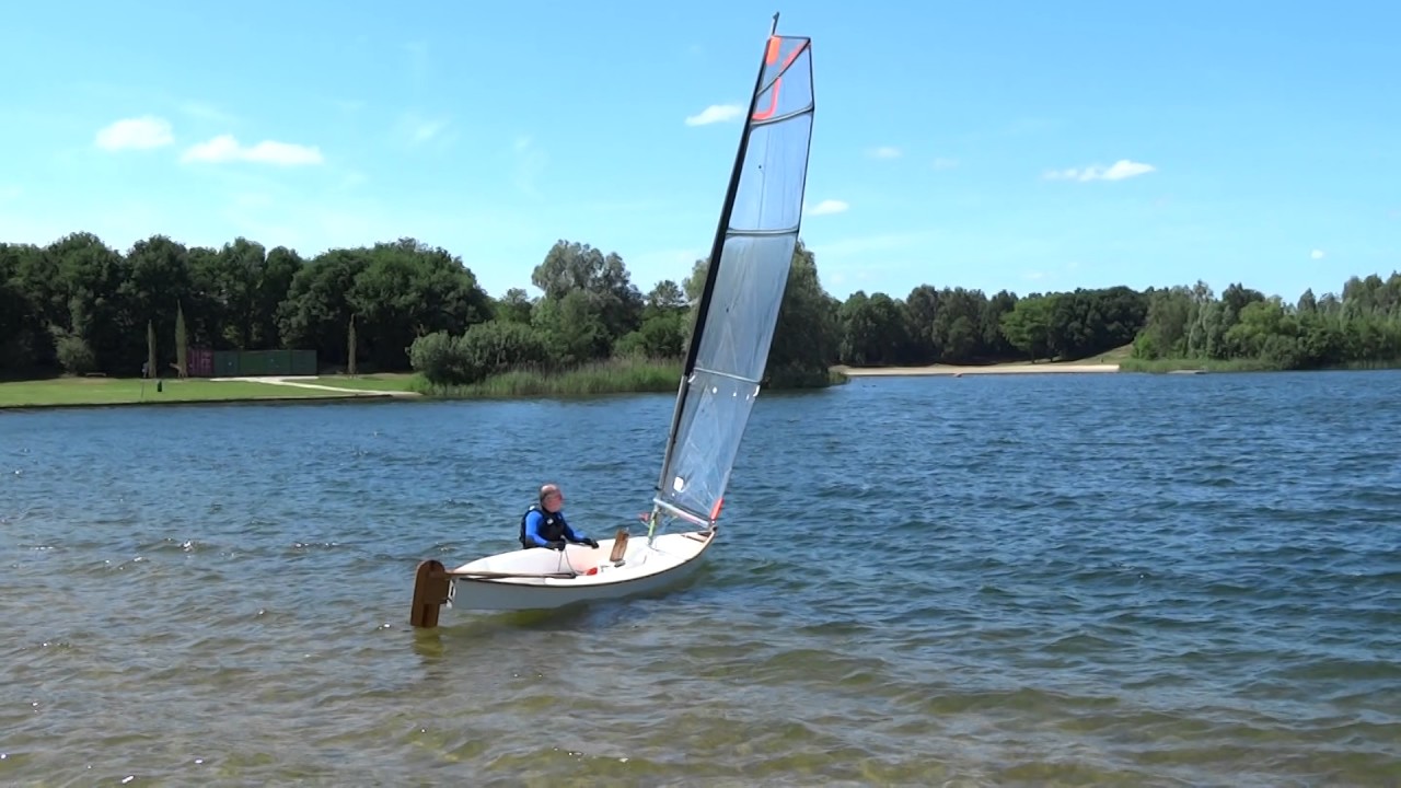 Viola 14 sailing canoe large sail trial YouTube