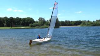Viola 14 sailing canoe - large sail trial
