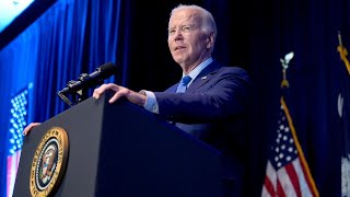 President Joe Biden delivering Morehouse College’s commencement address