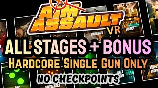 Aim Assault VR | Full Hardcore Single Gun Playthrough | Meta Quest 3s