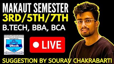LIVE🔴Only 3 Days Left🔥MAKAUT 3rd/5th/7th Semester SUGGESTION⏰ #makaut #suggestion