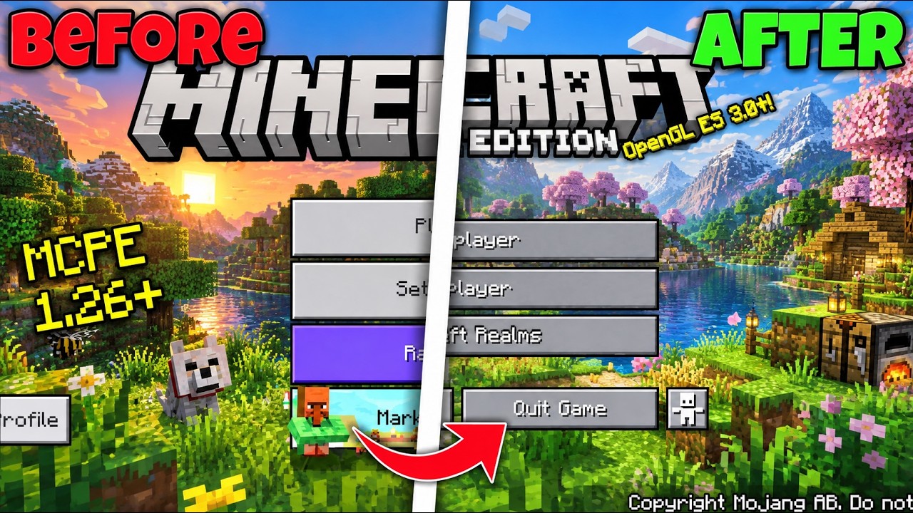 Java UI for MCPE 1.26+ 🔥 PE Look Like Java Edition!XMake Minecraft ...