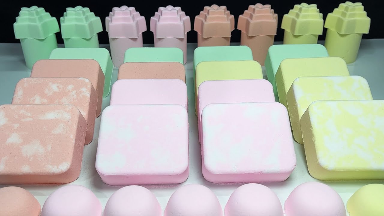 Успокаивающее видео | ASMR Пищевая сода | Разноцветная лестница