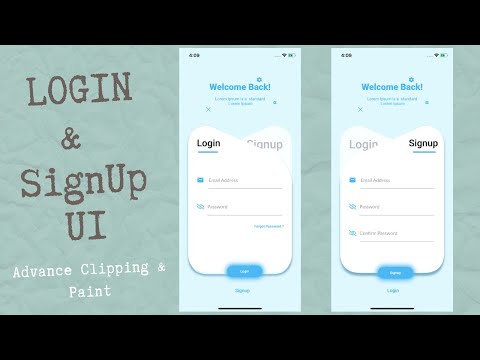 Login & Signup Screen | Advance ClipPath & Paint | Flutter UI | Speed Code