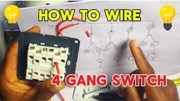 How to wire a 4 gang switch to controller four separate lights in one location 