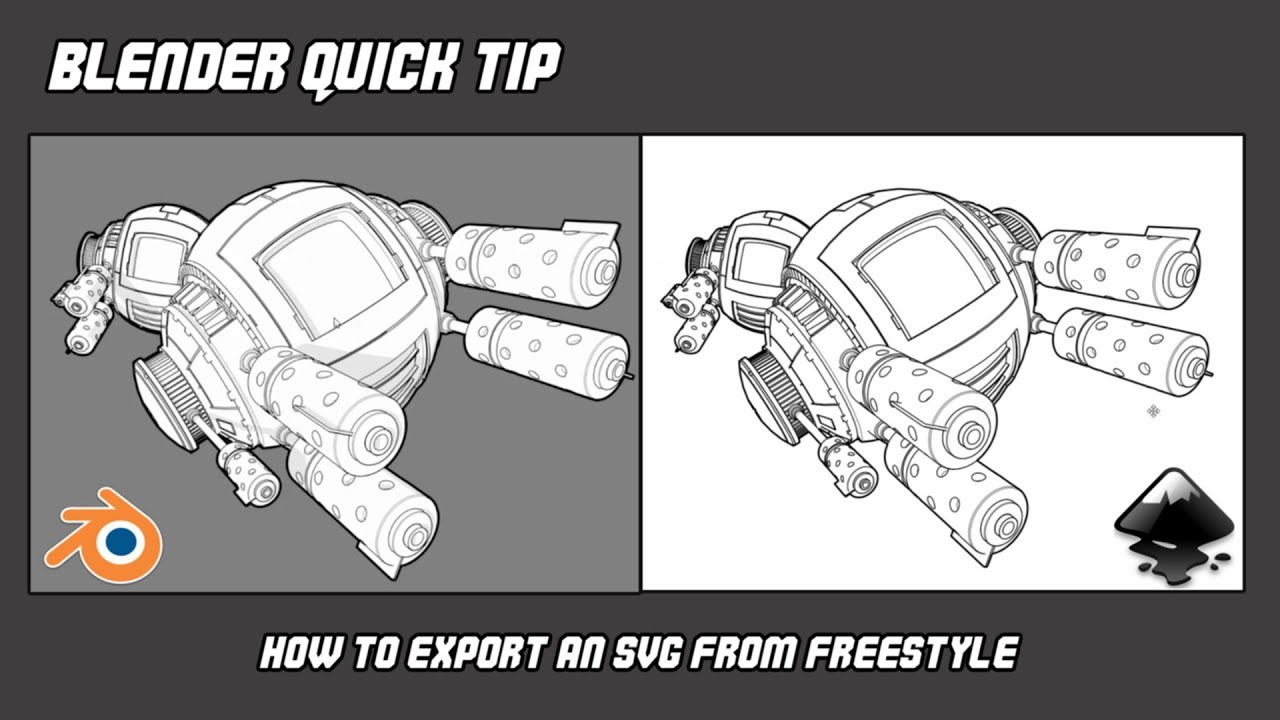 Download Quick Tip - Export SVG from Freestyle in Blender - YouTube