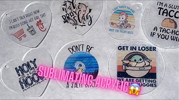 How to sublimate on acrylic!!! Yessss we can sublimate on Acrylic keychains!! DIY