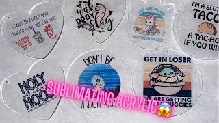 How to sublimate on acrylic!!! Yessss we can sublimate on Acrylic keychains!! DIY