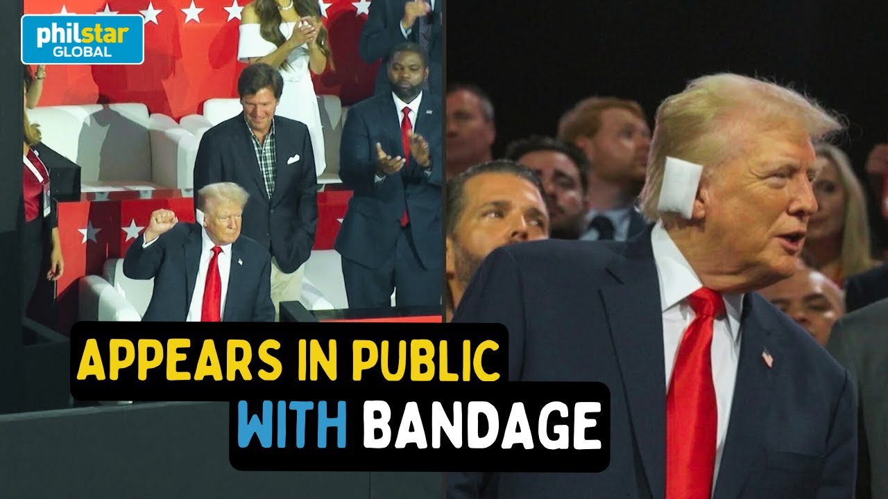 trump-appears-at-convention-with-bandaged-ear-after-shooting-youtube